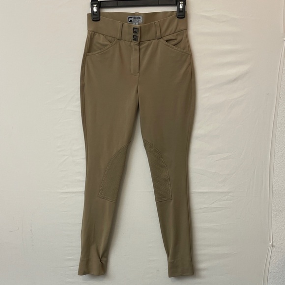 Dover Saddlery Riding Sport Kids Beige-TanEquestrian Breeches – Size 12 ( K4) - Picture 1 of 4